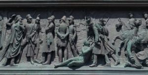 Relief an der Jubiläumssäule auf dem Stuttgarter Schlossplatz